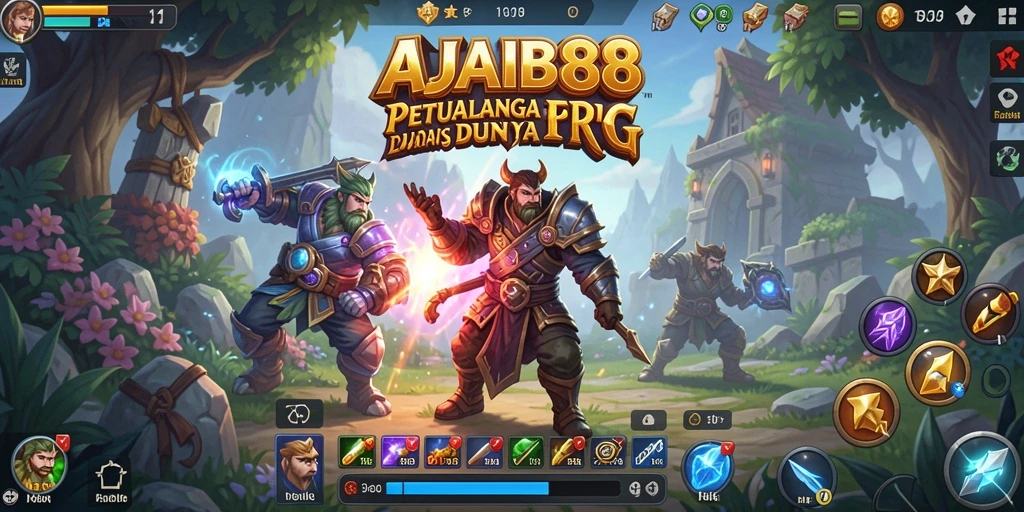 Tampilan gameplay AJAIB88 dengan aksi RPG yang mendebarkan.