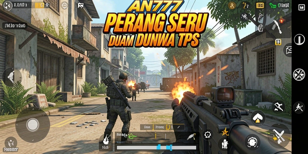 Screenshot AN777 menunjukkan aksi tembak-menembak yang mendebarkan dan grafis yang memukau.