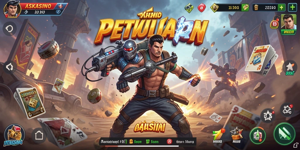 Tampilan gameplay menegangkan dari ASKASINO dengan aksi yang seru.