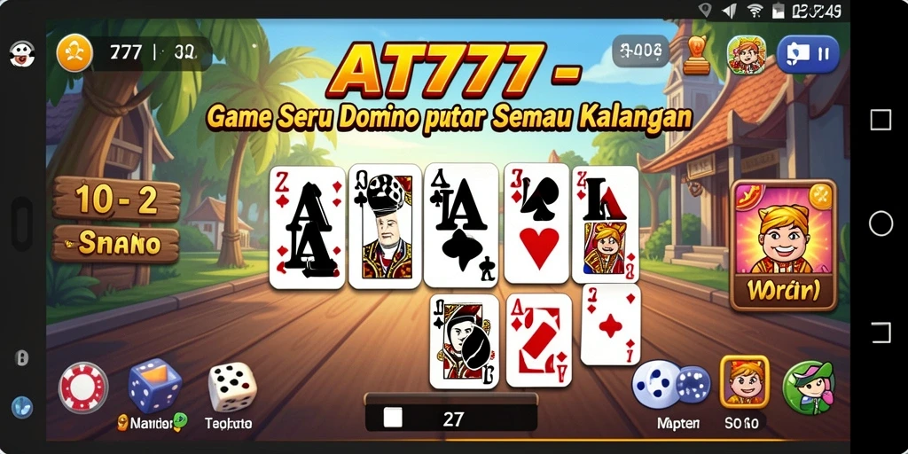 Screenshot gameplay AT777 menampilkan pertemuan seru dalam permainan Domino.