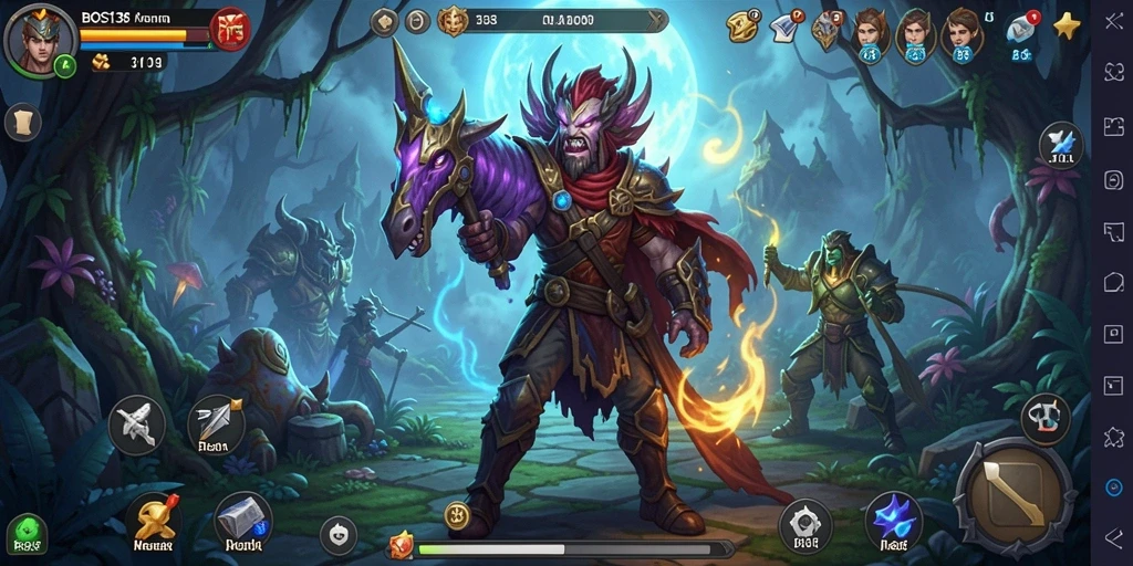 Screenshot gameplay BOS138 menampilkan petualangan mendebarkan dan interaksi karakter.