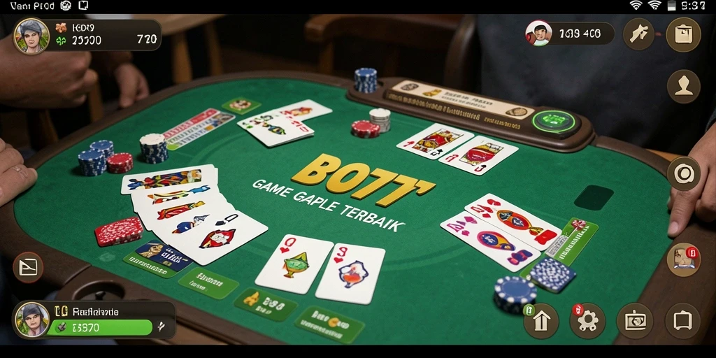 Tampilan gameplay BPO777 yang menampilkan keseruan permainan Gaple.