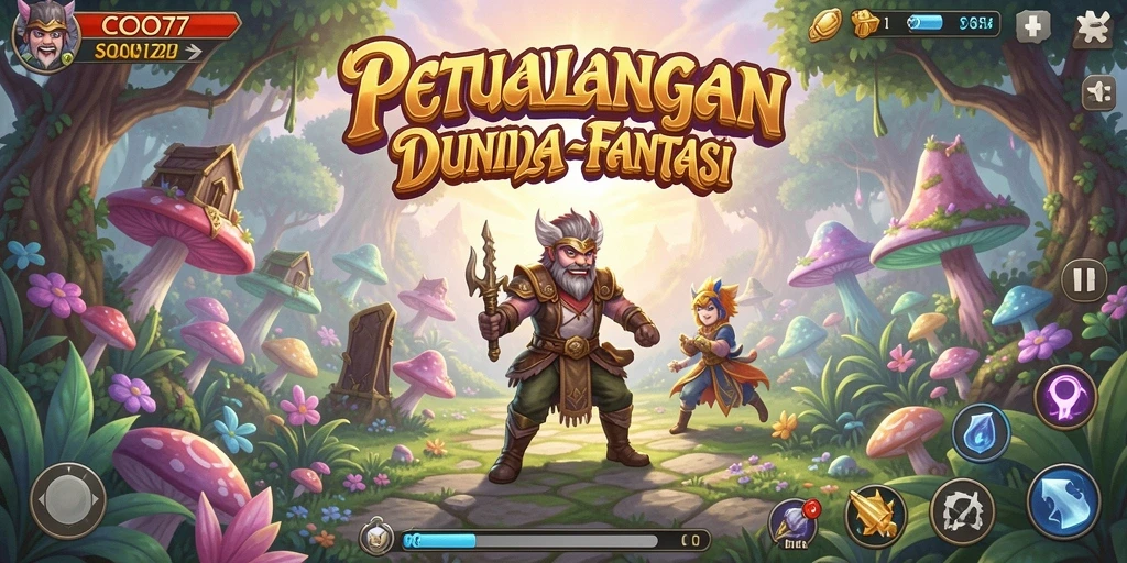 Tampilan gameplay COO77 yang menawan dan penuh petualangan.