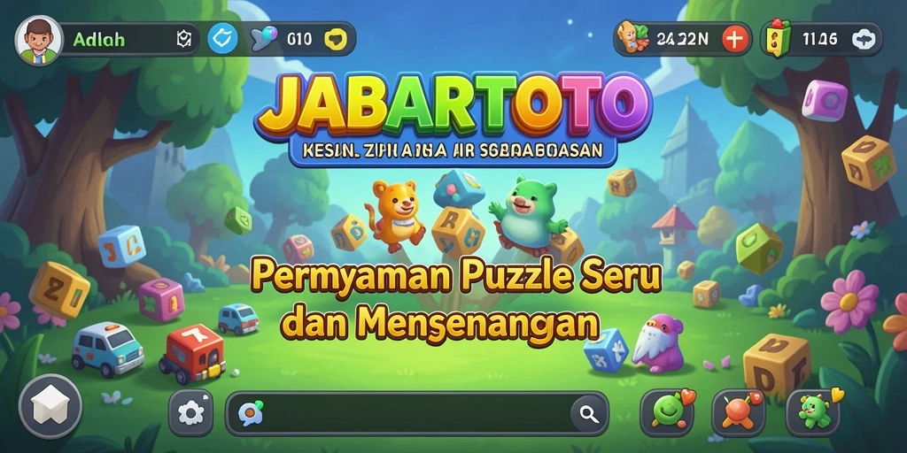 Screenshot utama JABARTOTO menampilkan gameplay Puzzle yang memukau.