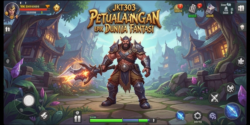 Screenshot menunjukkan aksi seru dalam pertarungan RPG JKT303.