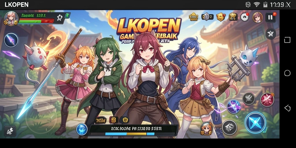 Tampilan gameplay menarik dalam LKOPEN yang penuh warna.