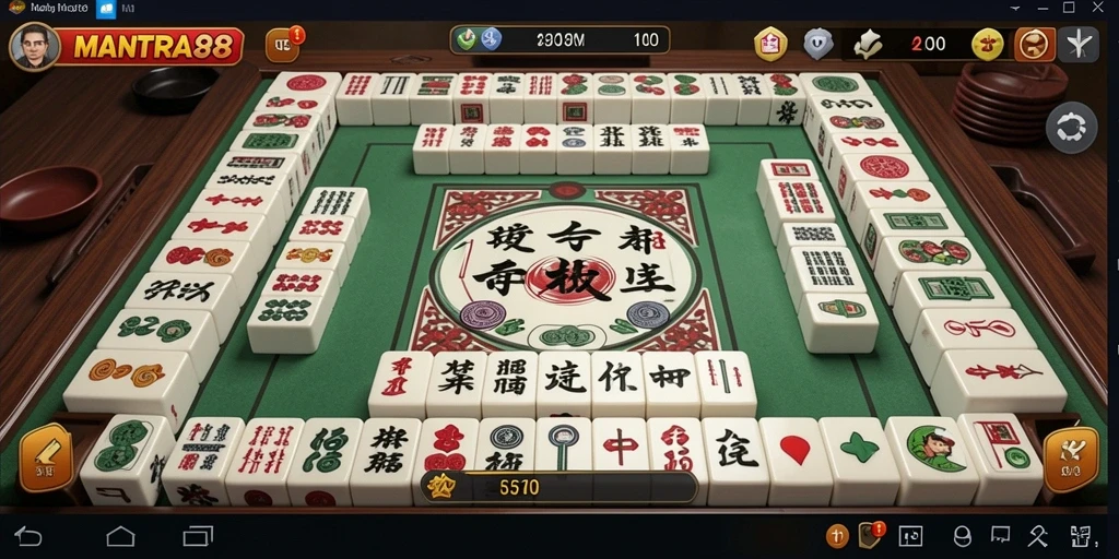 Tampilan gameplay Maojong yang menarik dan interaktif.