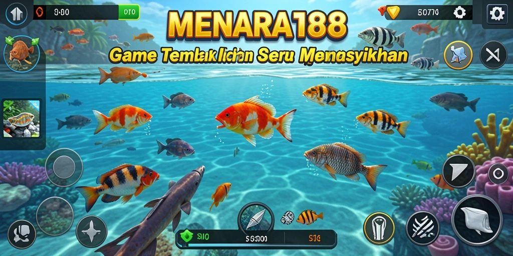 Tampilan gameplay MENARA188 yang menarik saat berburu ikan.