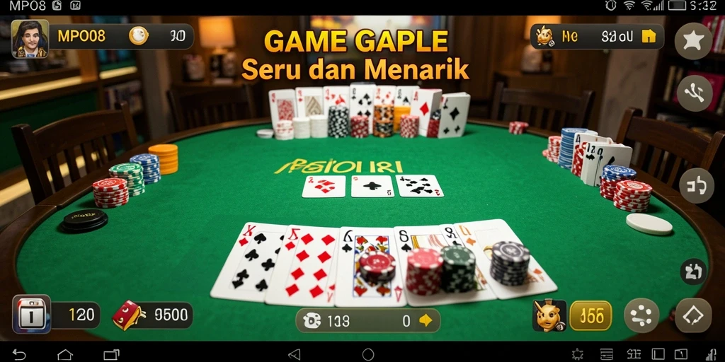 Tampilan gameplay Gaple yang seru dan interaktif di MPO08.