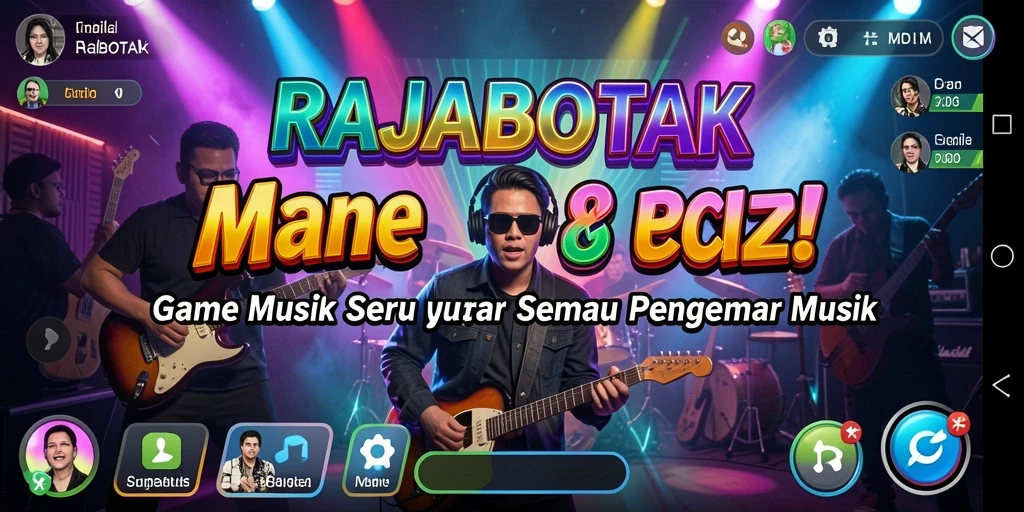 Tangkapan layar gameplay RAJABOTAK menampilkan interaksi musik yang menyenangkan.