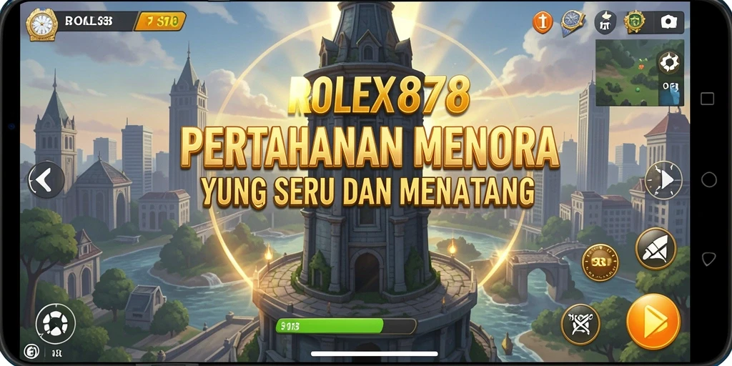 Gameplay seru menara pertahanan dalam ROLEX878 yang menantang.