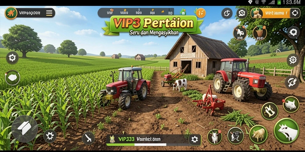 Tampilan gameplay VIP333 dengan aktivitas pertanian yang menyenangkan.
